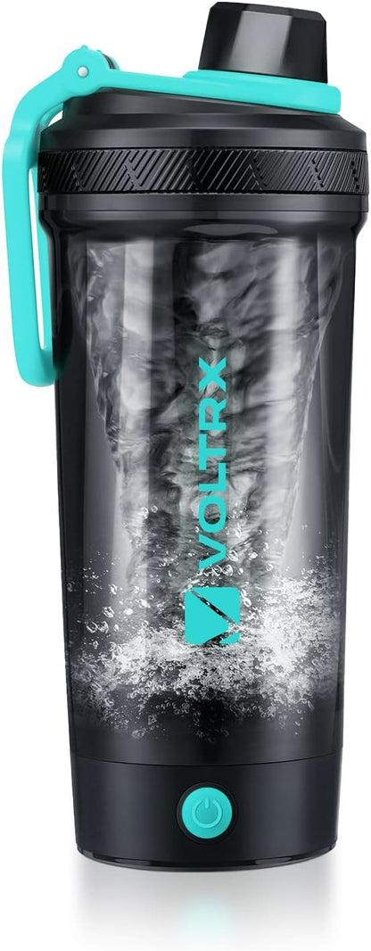 VOLTRX Electric Protein Shaker Bottle - USB Rechargeable Mixer Cup for Shakes and Meal Replacements, BPA-Free Tritan, 20oz