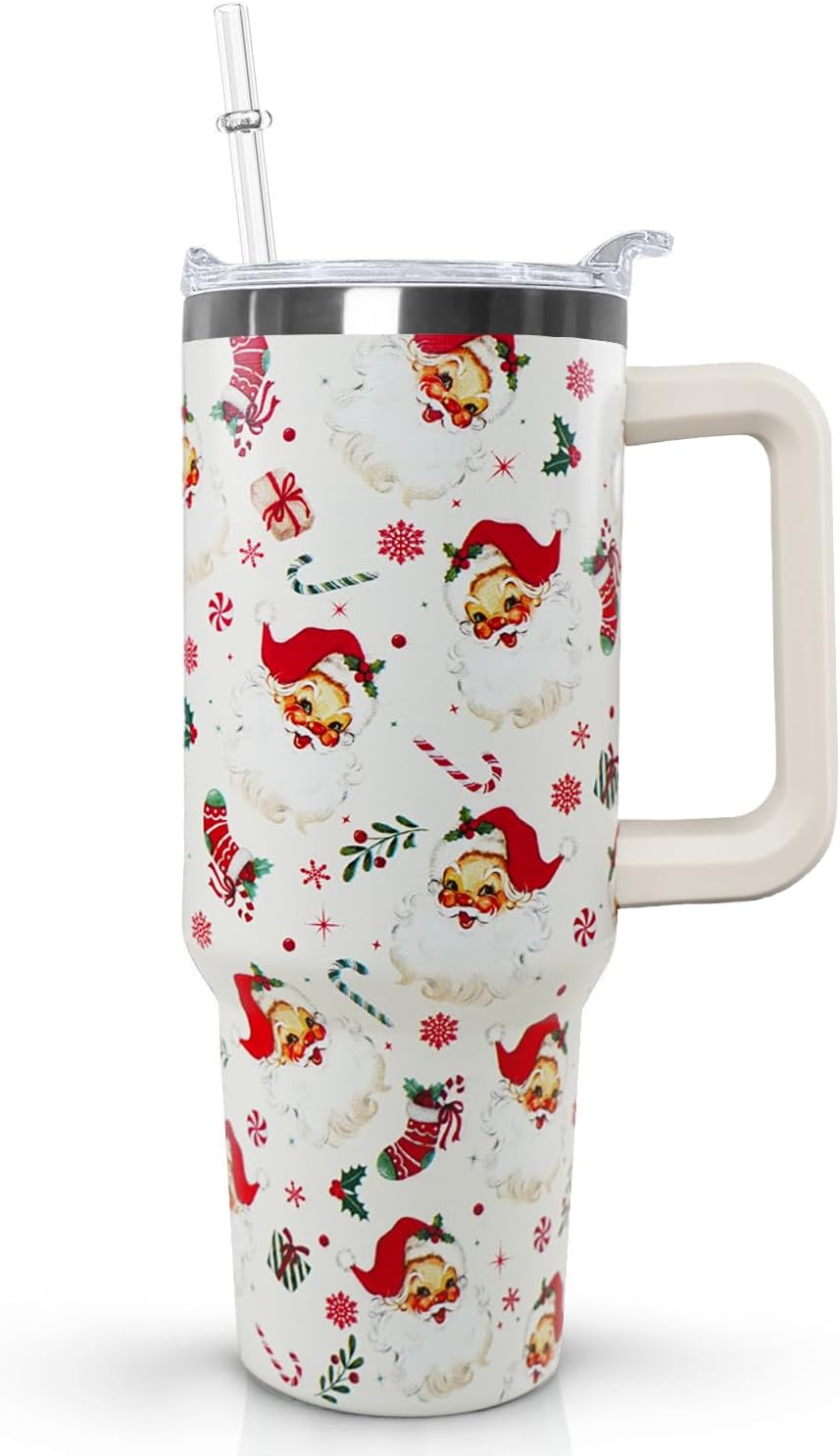 Ceovfoi 40 oz Pickleball Coffee Mug Vacuum Insulated Travel Tumbler with Handle, Lid & Straw - Perfect Pickleball Gifts for Players, Coaches, Lovers | Pickleball Accessories
