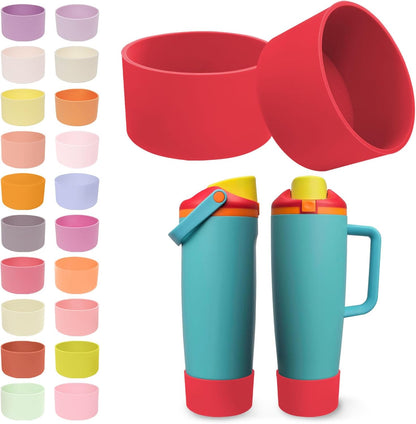 2PCS Silicone Boots for Owala 30oz & 40oz FreeSip Sway Bottles & Tumblers – Non-Slip, Scratch-Resistant, Stability Enhancer for Owala Accessories (Eucalyptus Green) - Colors B