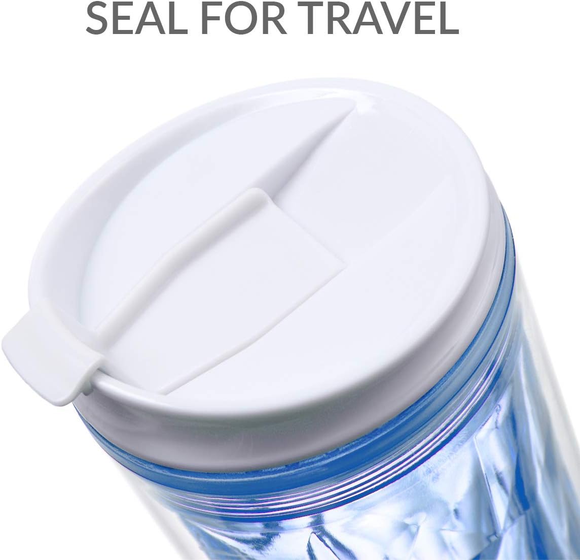 Cupture Crystal Click & Seal Shake Tumbler Cup for Hot or Cold Drinks - 22 oz (Black Diamond)