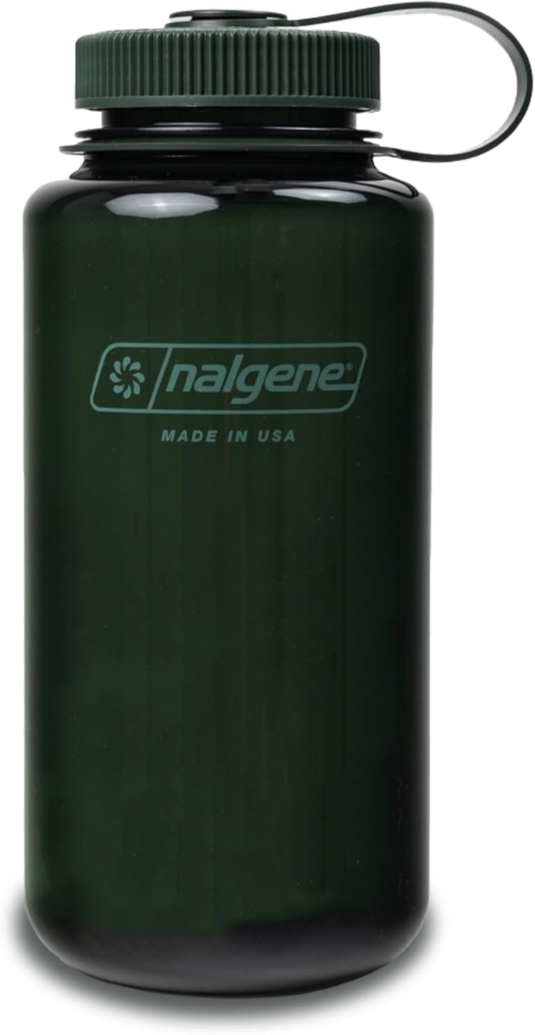 Nalgene 32 oz Wide Mouth Water Bottle | BPA-Free, Durable & Leak Proof, Lightweight Bottle for Hiking & Gym, Work & Travel