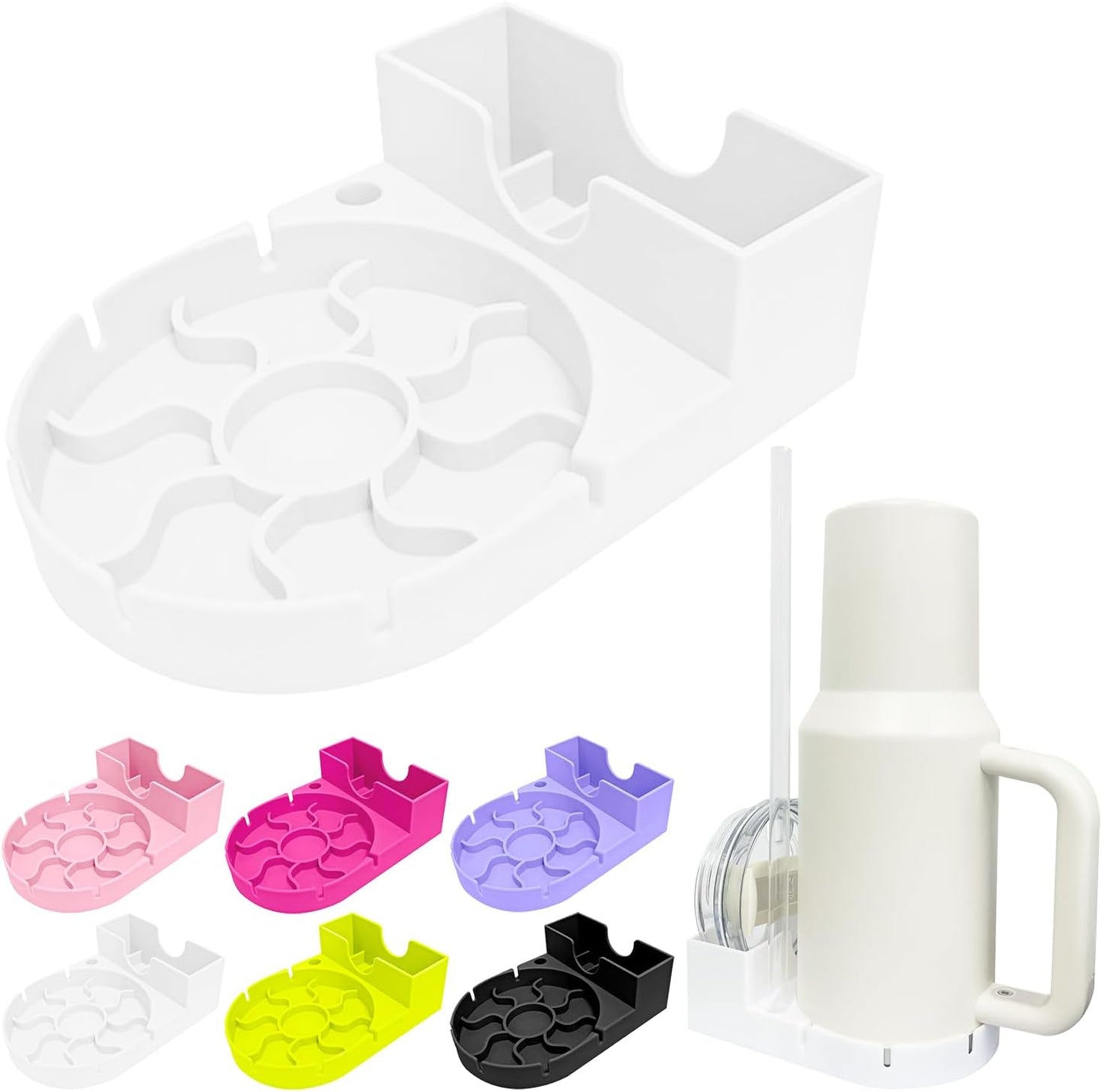 WORBSS Silicone Drying Rack for Stanley Cup 20 30 40oz Tumbler & Hydro Flask & Simple Modern Trek, Drain Rack Accessories for Water Bottles Tumblers Cups Mugs Glasses ,or Straw and Cup Lid