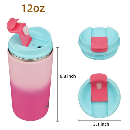 Konokyo Tumbler with Lid, 16 oz Travel Coffee Mug Double Wall Vacuum Stainless Steel Thermal Metal Cup Insulated Water Bottle,Navy Blue