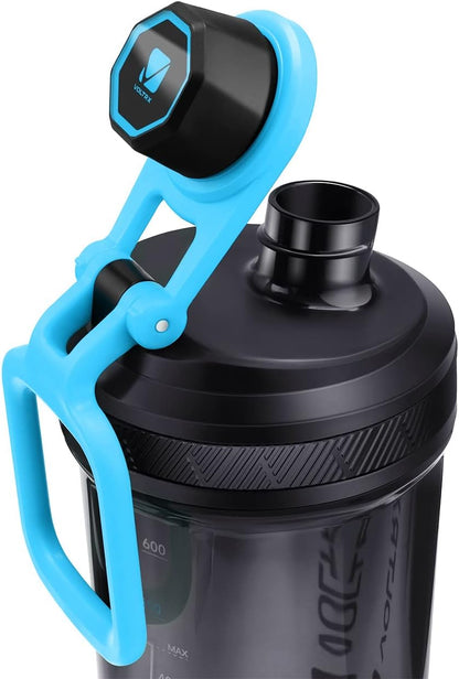 VOLTRX Electric Protein Shaker Bottle - USB Rechargeable Mixer Cup for Shakes and Meal Replacements, BPA-Free Tritan, 20oz