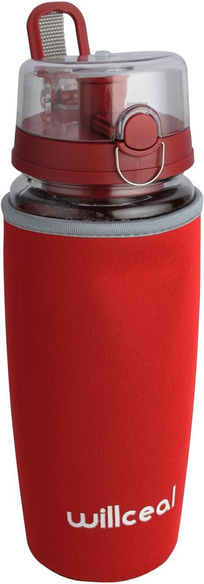 Fruit Infuser Water Bottle 32oz- Durable, Large - BPA Free Tritan, Flip Lid, Leak Proof Design - Sports, Camping