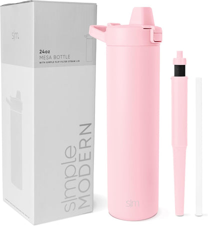 Simple Modern Filtered Water Bottle | Insulated Stainless-Steel Carbon Filter Travel Water Bottles | Reusable for Clean Drinking Water On The Go | 34oz, Sea Glass Sage