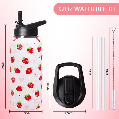32 oz Pickleball Insulated Water Bottle with Straw - Pickleball Gym Hiking Sports Coffee Mug | Perfect Pickleball Gifts for Women, Pickleball Decor Accessories