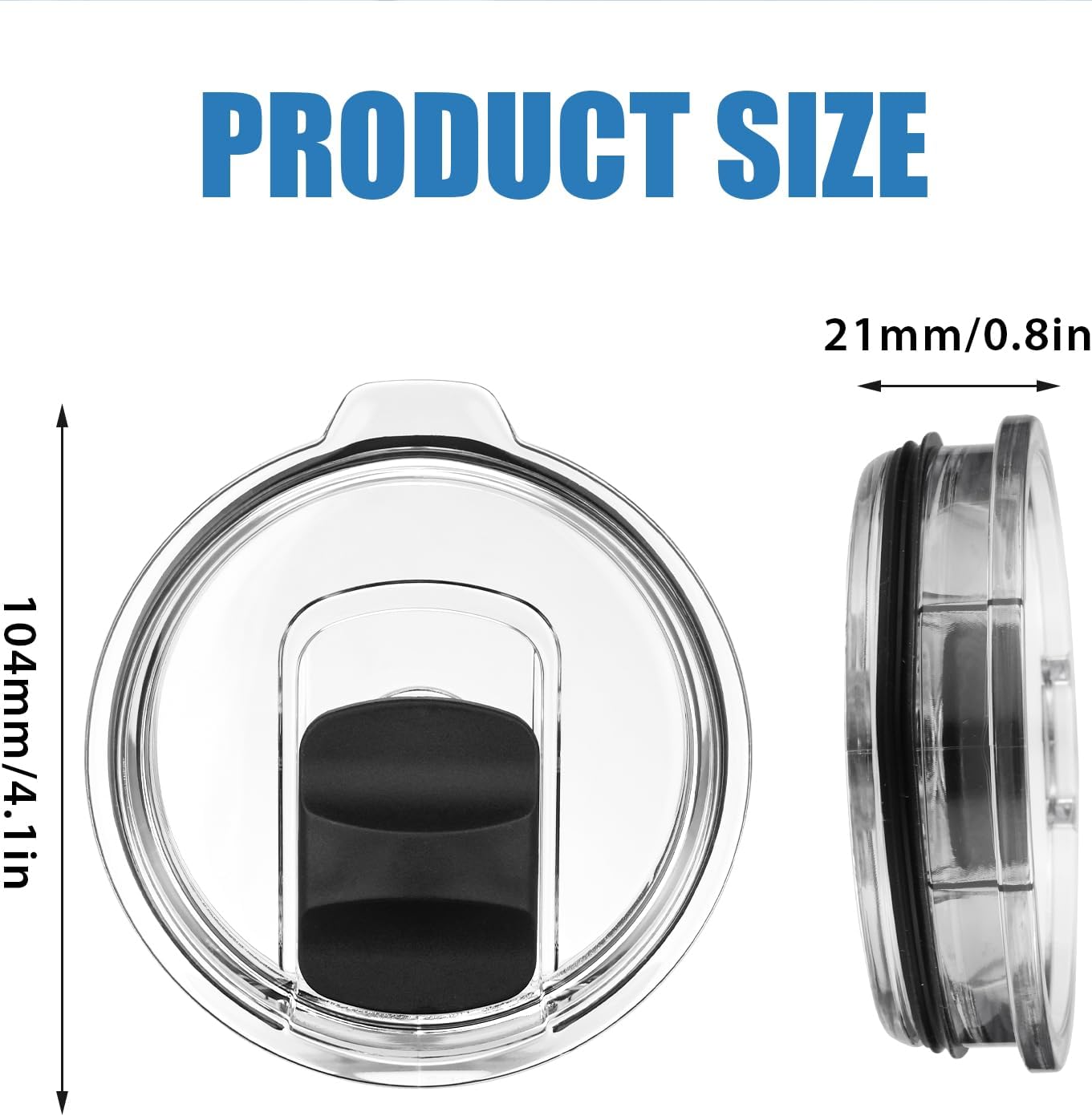 3 Pack Tumbler Lids for Yeti, 20 oz Magnetic Replacement Tops for 20 oz Tumbler, 16 oz Pints, 10/24 oz Mug, 10 oz Lowball, Spill Proof Covers with Magnetic Slider for Ozark Trail, Old Style Rtic