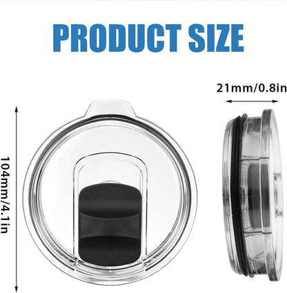 3 Pack Tumbler Lids for Yeti, 20 oz Magnetic Replacement Tops for 20 oz Tumbler, 16 oz Pints, 10/24 oz Mug, 10 oz Lowball, Spill Proof Covers with Magnetic Slider for Ozark Trail, Old Style Rtic