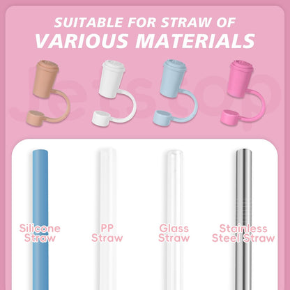 Jetstop Straw Cover Cap for Hydro flask tumblers - Dust Proof 10mm Silicone Stoppers compatible with Hydroflask Press-in Straw Lid