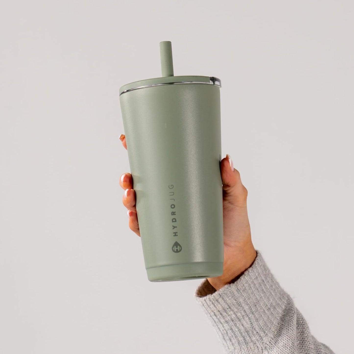 HydroJug Everyday Tumbler 20 oz – Ceramic-Lined Insulated Tumbler with Straw and Soft-Touch Lid, Cup Holder Friendly, Double-Wall Vacuum Insulation, Reusable Travel Cup – Rodeo