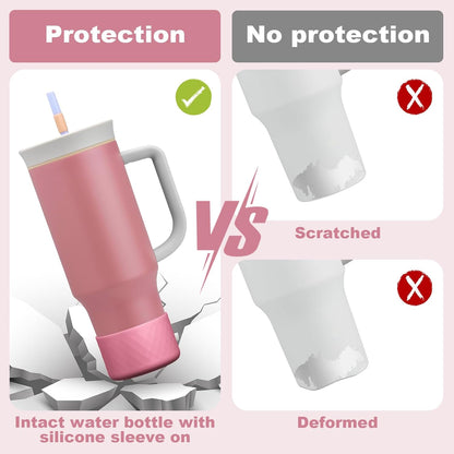 Silicone Boot for Owala 40 oz Tumbler with Handle, Anti-Slip Protective Sleeve for Stainless Steel Triple Layer Insulated Travel Tumbler Accessories