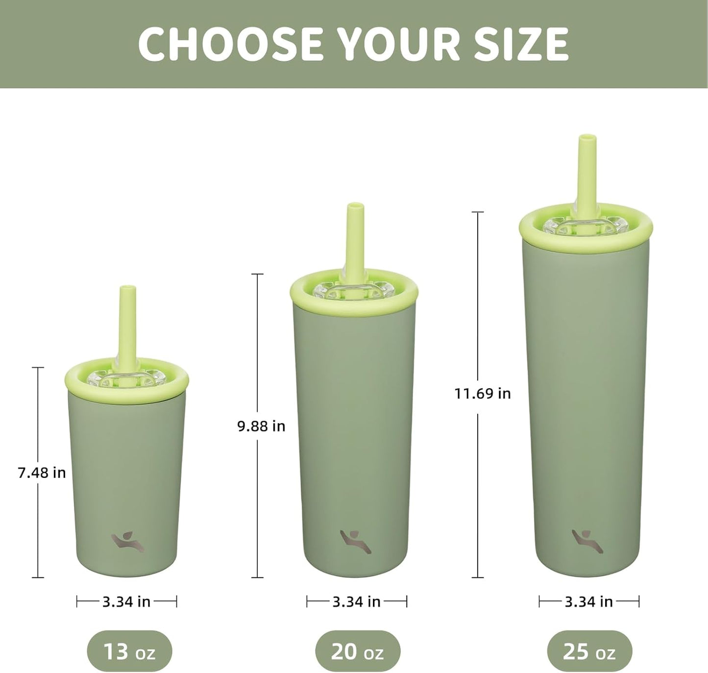 Konokyo 25oz Insulated Tumbler with Lid and Straw, Reusable Iced Coffee Cup with Lid, Travel Coffee Mug, BPA-Free, Leak-Proof and Durable, Oasis