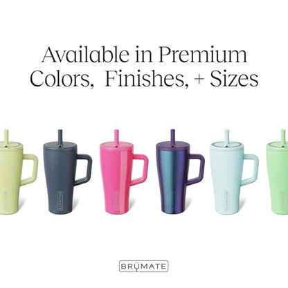 BrüMate Era 40 oz Tumbler with Handle & Straw | 100% Leakproof Insulated Water Bottle Tumbler with Lid & Flexible SoftSip Straw | Made of Stainless Steel | Cup Holder Friendly | 40oz (Nightfall Blue)
