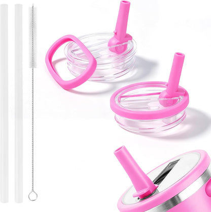 2 Pack 30 oz Flip Straw Leak Proof Lid for Stanley Quencher H2.0, Spill Proof Tumbler Lid Replacement, BPA Free Reusable No Spill Straw Lid for Stanley Accessories