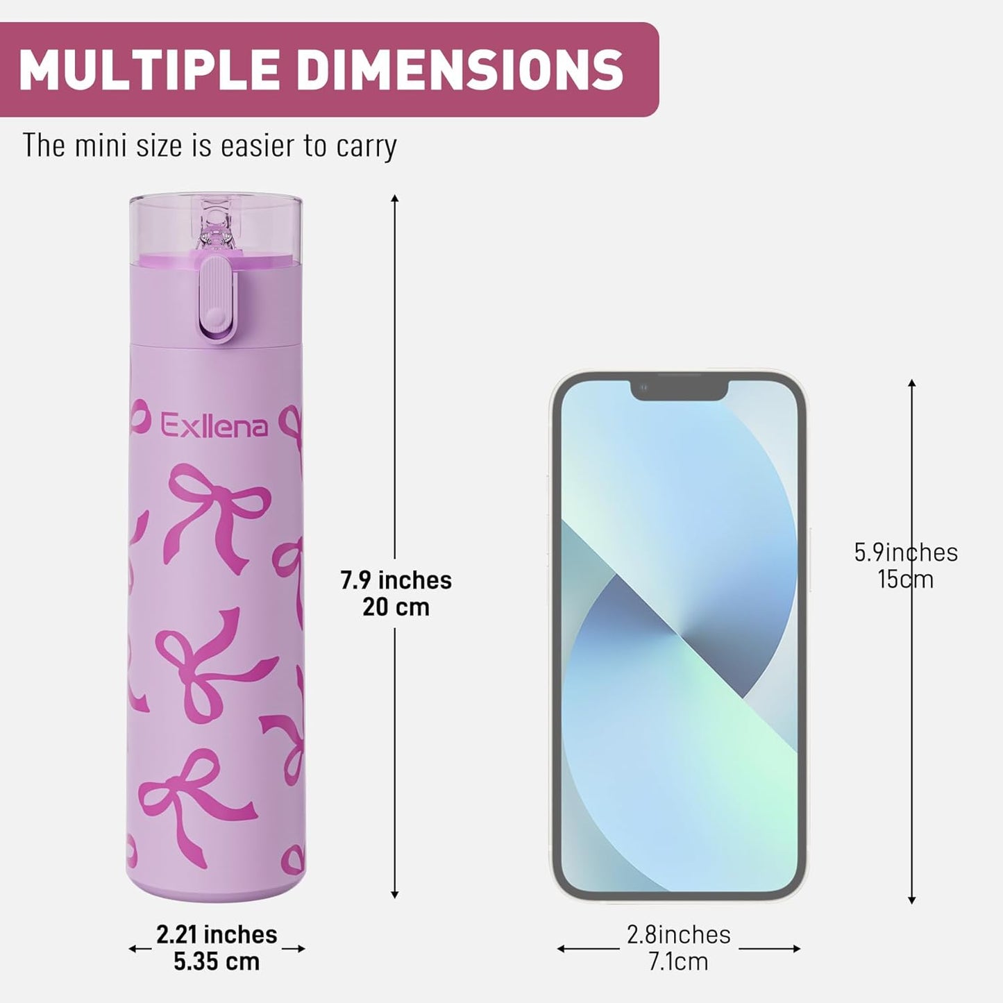 5oz Small Water Bottles with Straw, Mini Water Bottle with One-Hand Open Design, Leak-Proof Locking Lid for Hot&Cold Drinks, Small Travel Water Bottle - 100% Leakproof for School, Travel...(Mint)