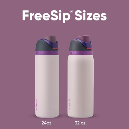 Owala FreeSip Insulated Stainless Steel Water Bottle with Straw, BPA-Free Sports Water Bottle, Great for Travel, 32 Oz, Denim