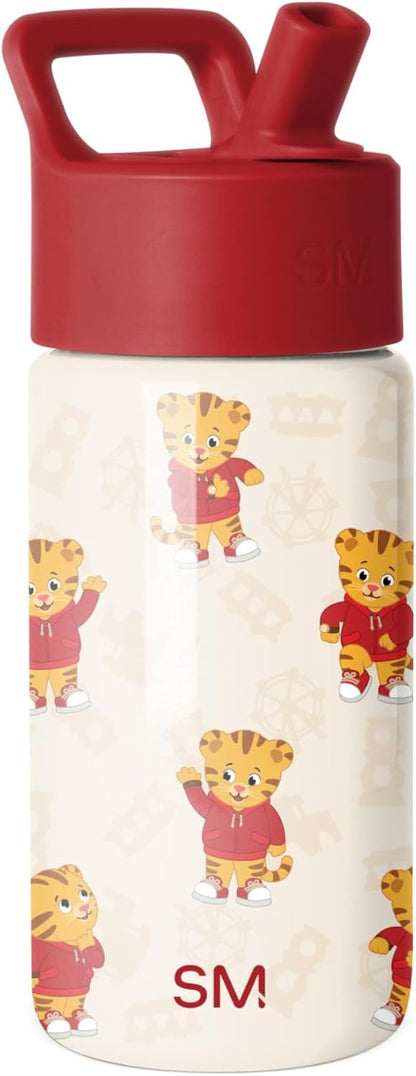 Simple Modern Kids Water Bottle with Straw Lid | 14oz Insulated Stainless Steel Kids Tumbler & Spill Proof Toddler Cup for School, Girls, Boys | Summit | Chloe Floral - Colors B