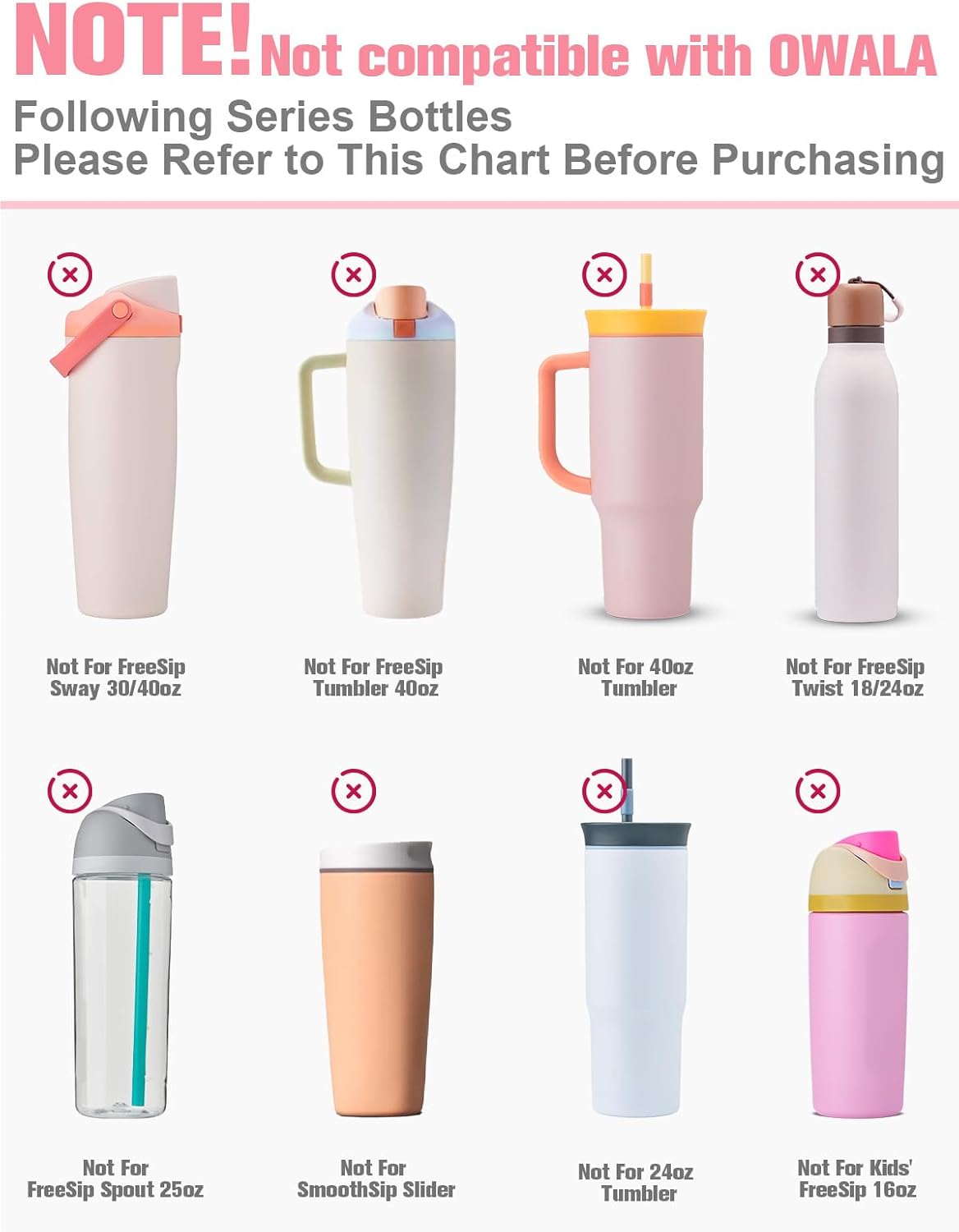 Mity rain 2PCS Silicone Boot for Owala Water Bottle 24 oz 32 oz, Anti-Slip Protective Sleeve Bottom Bumper Protector for FreeSip Stainless Steel Water Bottles Accessories