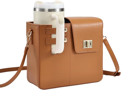 Outdoor Portable Crossbody Water Cup Purse Bag Water Bottle Carrier Bag with Phone Pocket Tumbler Carrier with Strap