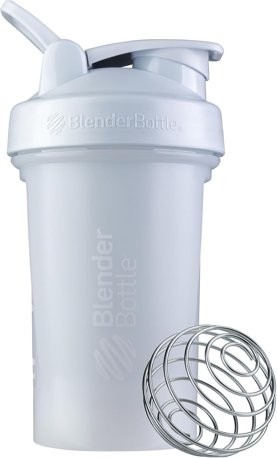 BlenderBottle Classic V2 Shaker Bottle Perfect for Protein Shakes and Pre Workout, 20-Ounce, Clear/Black