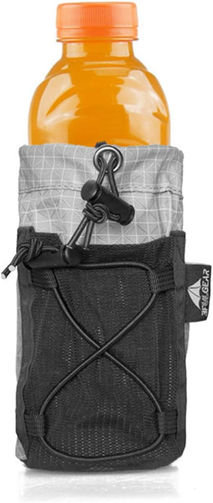 3F UL Gear Water Bottle Sleeve for Backpack Shoulder Straps, Bottle Pouch Accessories, Adjustable Molle Water Bottle Bag for Camping Travel Fishing Outdoor Activities(Grey)