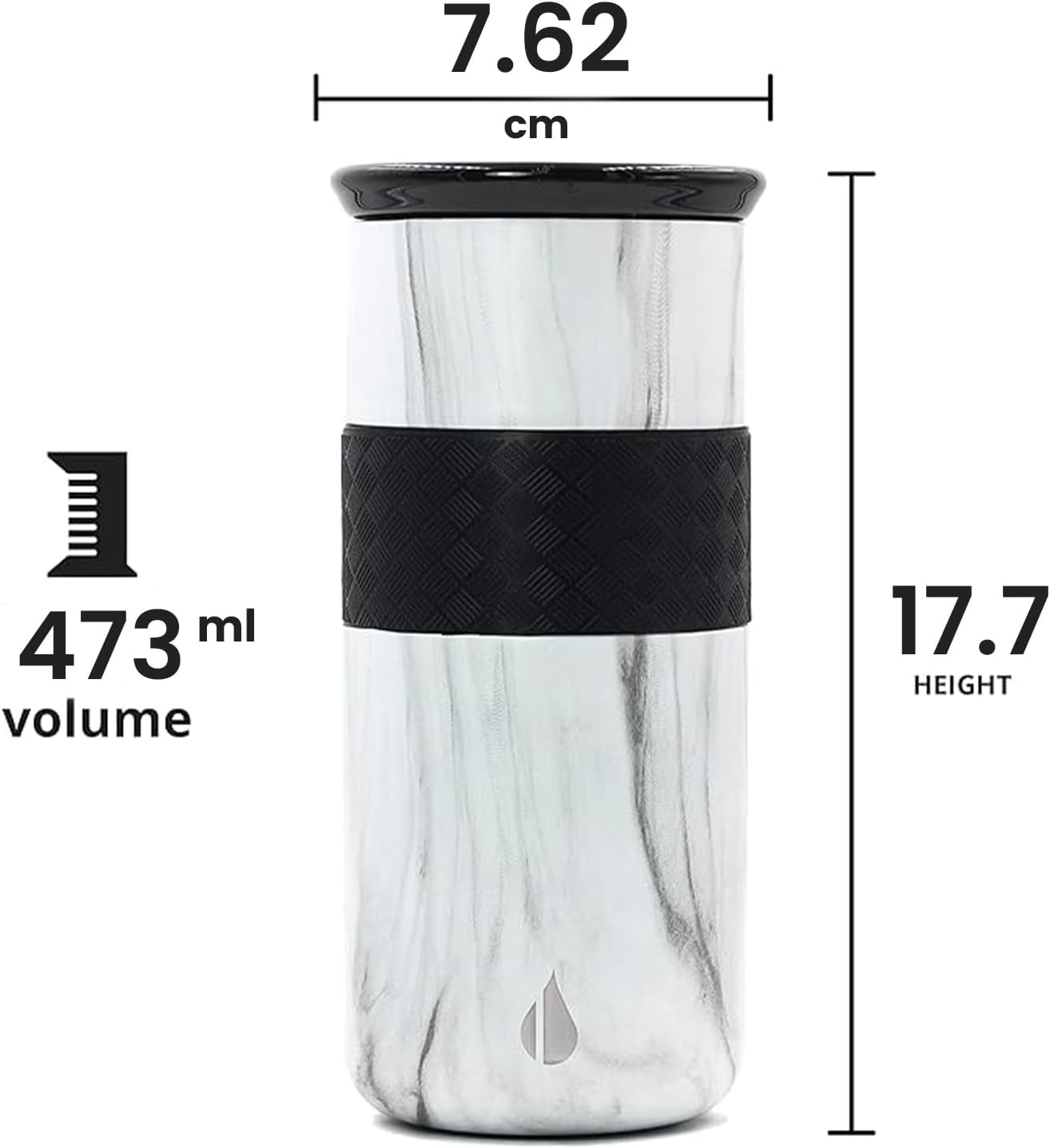 Elemental Artisan Insulated Tumbler, Triple Wall Coffee Travel Mug, Reusable Stainless Steel Coffee Tumbler with Ceramic Lid, Thermal Coffee Cups for Hot (6 Hrs) & Cold (18 Hrs), 16oz - Forest Green