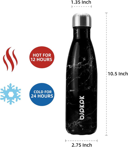 BJPKPK Insulated Water Bottle 12oz Small Stainless Steel Water Bottles Reusable Metal Thermal Keep Cold and Hot,Dreamy Purple - Colors B