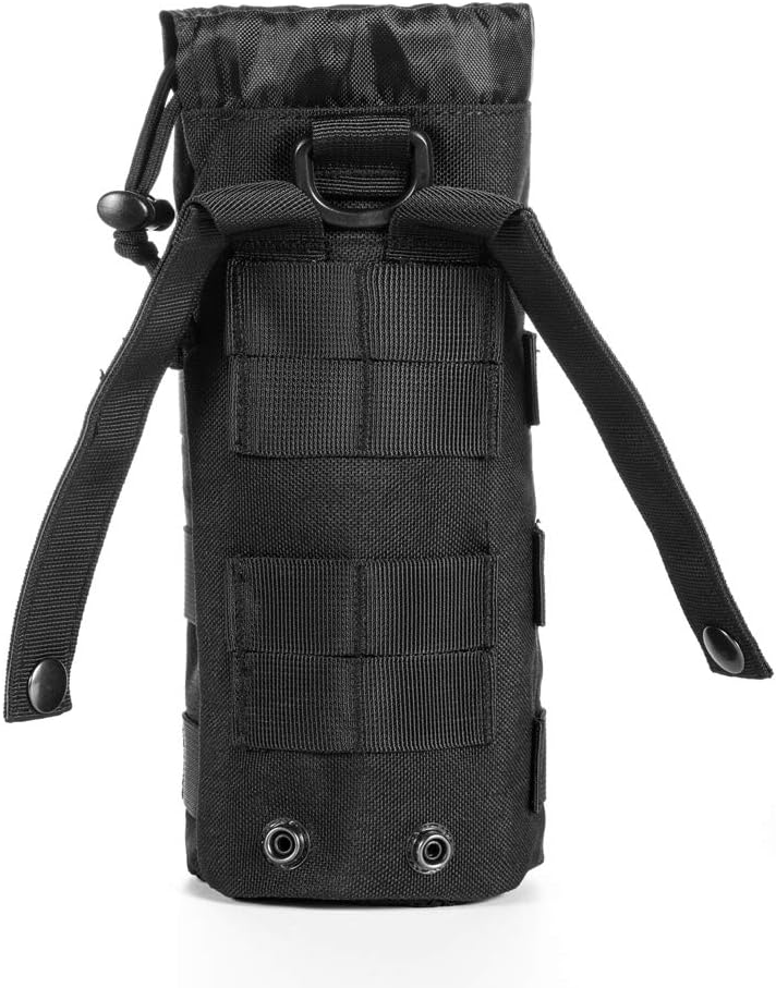 Upgraded Sports Water Bottles Pouch Bag, Tactical Drawstring Molle Water Bottle Holder Tactical Pouches, Travel Mesh Water Bottle Bag Tactical Hydration Carrier