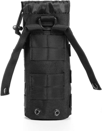 Upgraded Sports Water Bottles Pouch Bag, Tactical Drawstring Molle Water Bottle Holder Tactical Pouches, Travel Mesh Water Bottle Bag Tactical Hydration Carrier