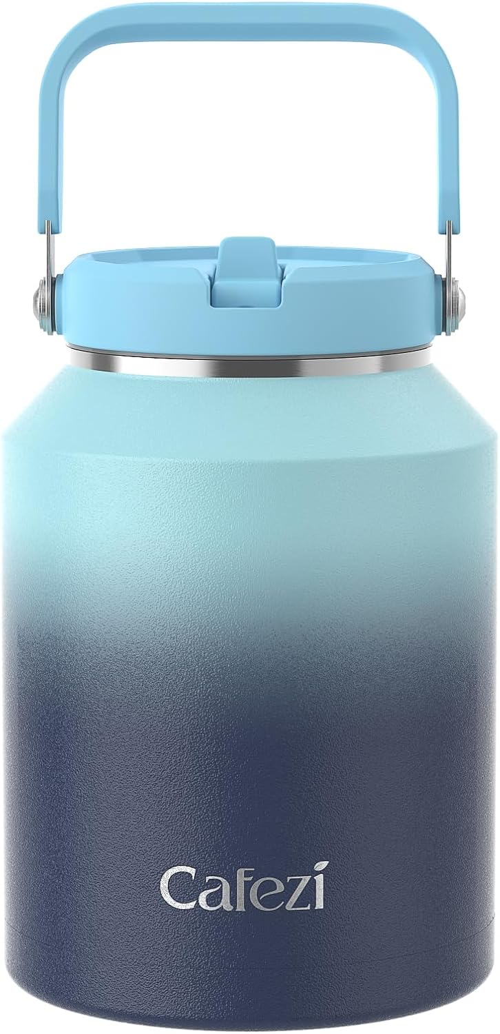 40 oz Insulated Tumbler with Top Handle and Flip Straw, Vacuum Insulated Stainless Steel Cup with Leak-Proof Lid, Sweat-Free, Fits Cup Holder, Keeps Ice Cold up to 30 Hours