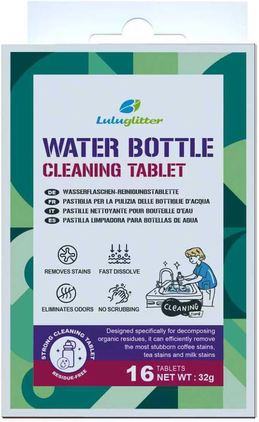 Water Bottle Cleaning Tablets for Bottle Bright-Clean Stainless Steel, Thermos and Reusable Water Bottles – Cleaning Tablets are Easy and Safe to Use