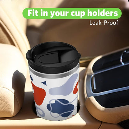 Insulated Coffee Mug with Ceramic Coating, 18oz Travel Mug with Leak-proof Lid, Vacuum Double-wall Tumbler, Stainless Steel Thermal Cup for Tea, Hot Cocoa, Cold Beverage, Ice Drinks