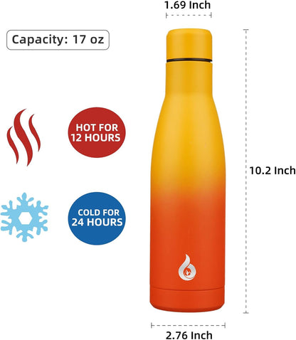 BJPKPK Insulated Water Bottle 12oz Small Stainless Steel Water Bottles Reusable Metal Thermal Keep Cold and Hot,Dreamy Purple - Colors B