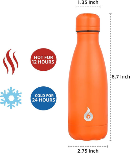 BJPKPK Insulated Water Bottle 12oz Small Stainless Steel Water Bottles Reusable Metal Thermal Keep Cold and Hot,Dreamy Purple - Colors A