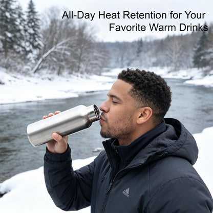 Vacuum Insulated Stainless Steel Water Bottle Insulated Water Bottle Wide Mouth Insulated Metal Bottle for Cold Drinks I BPA-Free Bottle for Travel (17oz)