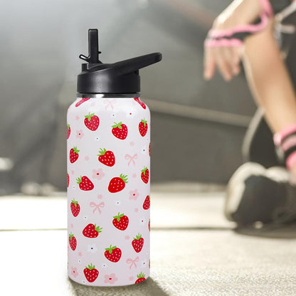 32 oz Pickleball Insulated Water Bottle with Straw - Pickleball Gym Hiking Sports Coffee Mug | Perfect Pickleball Gifts for Women, Pickleball Decor Accessories