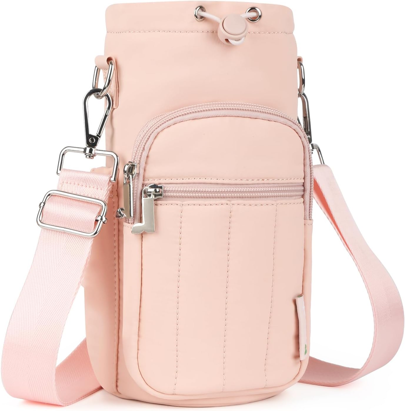 Rueesh Water Bottle Holder Bag with Adjustable Strap, Insulated Bottle Carrier Bag RFID Crossbody Sling Bag for Gym Walking