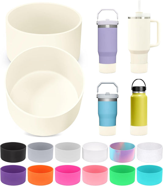 PICcircuit 2PCS for Stanley Boot, Silicone Bottom for Quencher Adventure 40oz 30oz IceFlow 20oz 30oz Bottle&for Hydroflask Tumbler 12-24oz for Stanley Cup Accessories Avoid Scratches&Noise