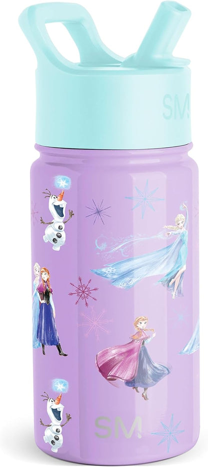 Simple Modern Disney Minnie Mouse Kids Water Bottle with Straw Lid | 14oz Insulated Stainless Steel Kids Tumbler & Spill Proof Toddler Cup for School, Girls, Boys | Summit | Minnie Mouse Fun - Colors B
