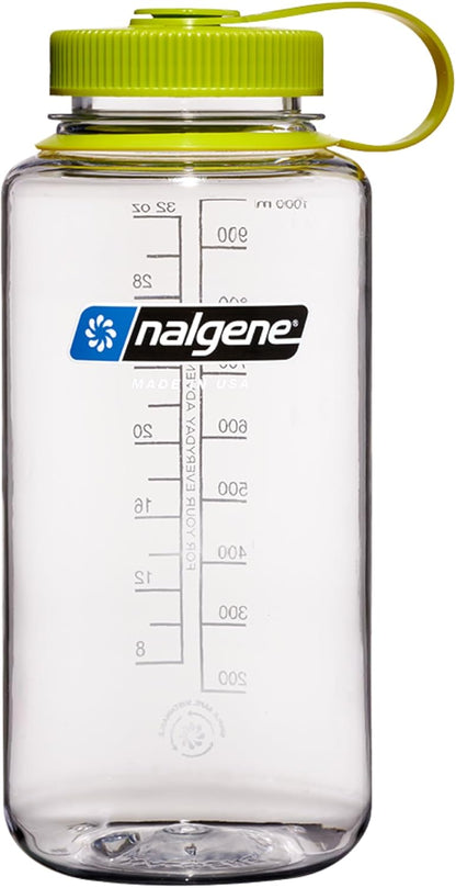 Nalgene 32 oz Wide Mouth Water Bottle | BPA-Free, Durable & Leak Proof, Lightweight Bottle for Hiking & Gym, Work & Travel