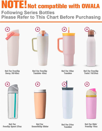 Mity rain 2PCS Silicone Boot for Owala Water Bottle 24 oz 32 oz, Anti-Slip Protective Sleeve Bottom Bumper Protector for FreeSip Stainless Steel Water Bottles Accessories