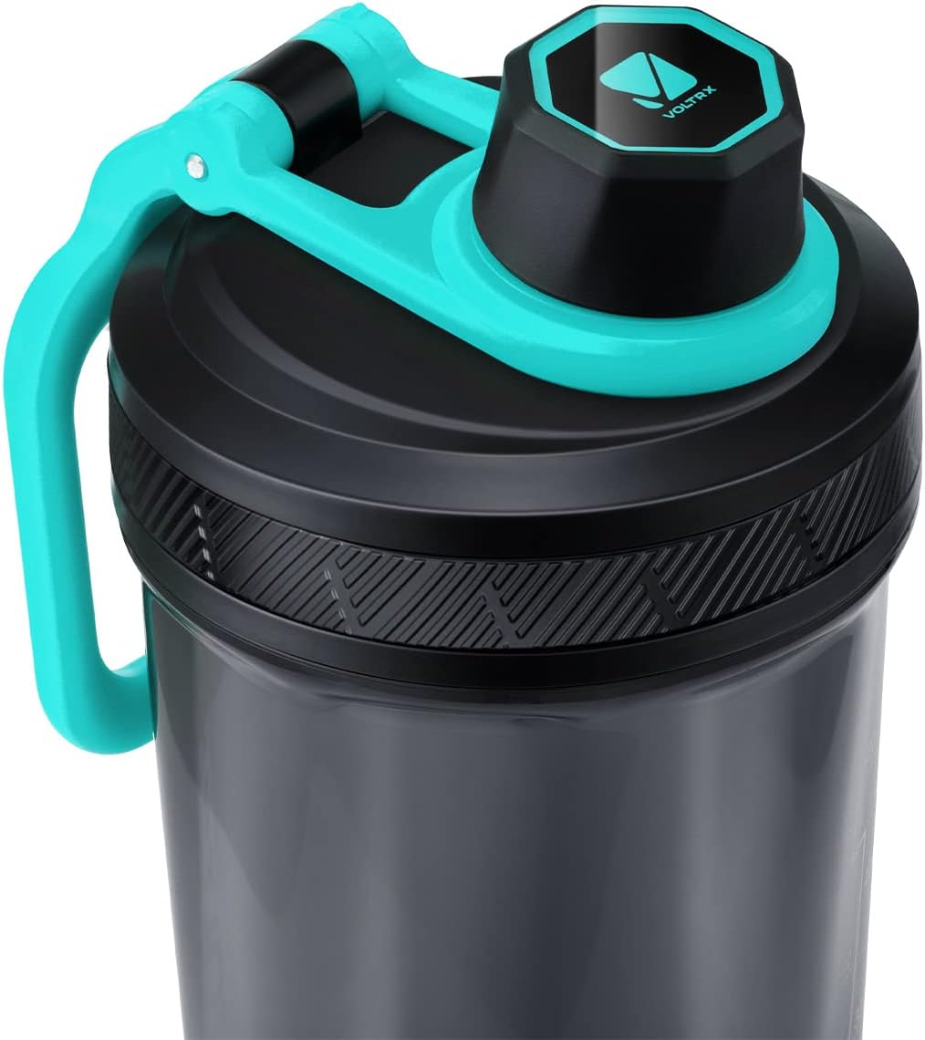VOLTRX Electric Protein Shaker Bottle - USB Rechargeable Mixer Cup for Shakes and Meal Replacements, BPA-Free Tritan, 20oz