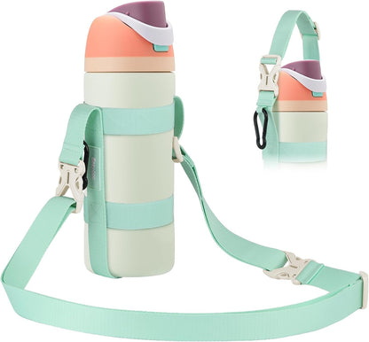 EasyAcc Water Bottle Holder Strap Sling, for Owala FreeSip 24 32 40 oz, Hydro Flask, Cirkul, Yeti, Stanley Flip, Universal Water Bottles, with Carabiner, for Walking Curise Travel (Bottle Excluded)