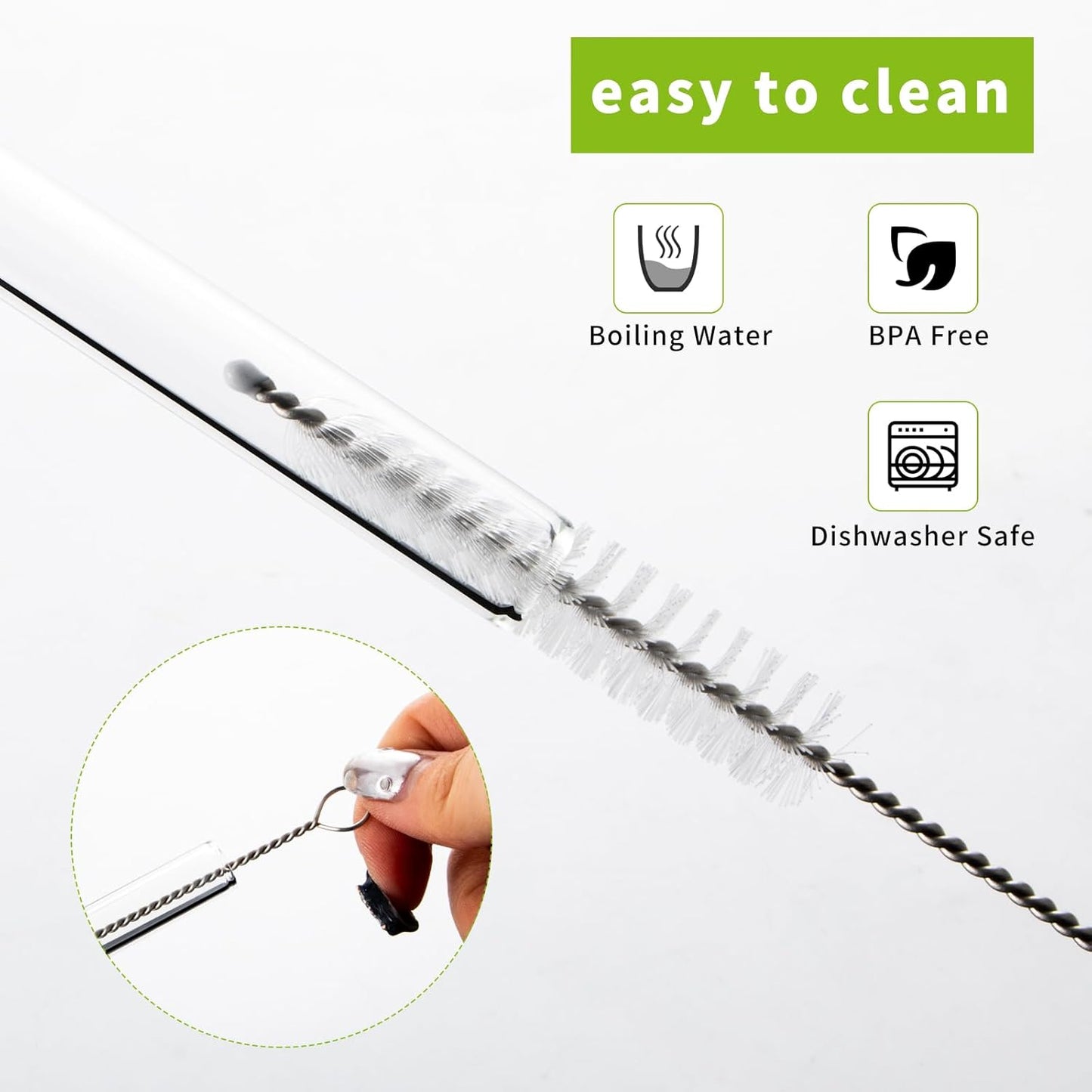 Lazycorner 16 Pcs Metal Straw Reusable 8.5" 10.5" 6mm Stainless Steel Straws for Tumblers 20oz-32oz, Rainbow Drinking Straws with Silicone Tips, 4 Straw Cleaner Brush, 1 Travel Case