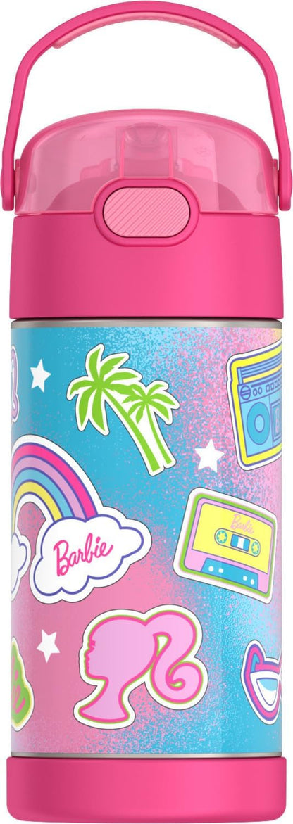 THERMOS FUNTAINER Water Bottle with Straw - 12 Ounce - Kids Stainless Steel Vacuum Insulated Water Bottle with Lid, Bluey - Colors B