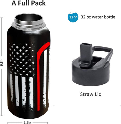 32oz Pickleball Water Bottle Insulated Vacuum Stainless Steel Tumbler Travel Mugs With Straw for Game Sport,Pickleball Accessories