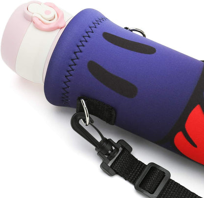 RICHEN Neoprene Water Bottle Carrier Bag with Adjustable Shoulder Strap,Insulated Water Bottle Cover for Stainless Steel/Glass/Plastic Bottles