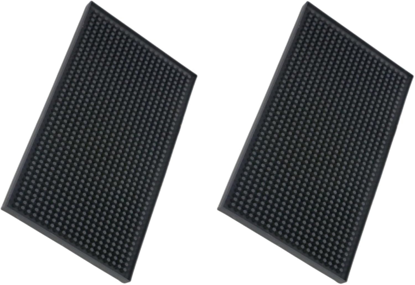 XieNie Bar Mat, 6" x 12" Black Small Coffee Mat for Home Bar Kitchen Countertop, Non-Slip Service Spill Mat for Cocktail Bartender Accessories, PVC Counter Top Cup Glasses Drying Mats, 1Pac