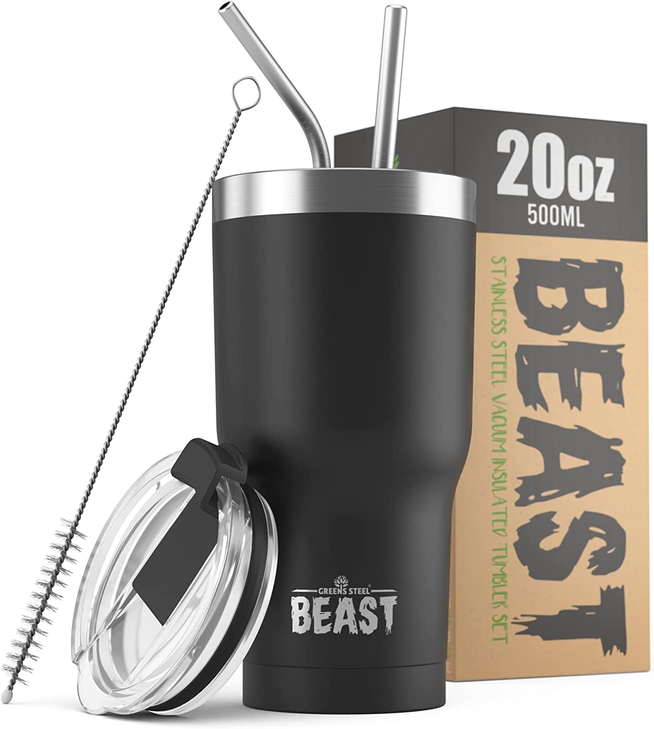 Beast 10 oz Tumbler Stainless Steel Vacuum Insulated Coffee Ice Cup Double Wall Travel Flask (Arctic White)